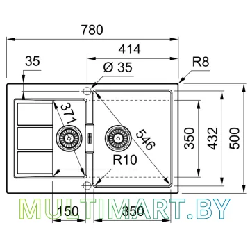 Кухонная мойка Franke Sirius 2.0 S2D 651-78 Tectonite (серый) картинка 2